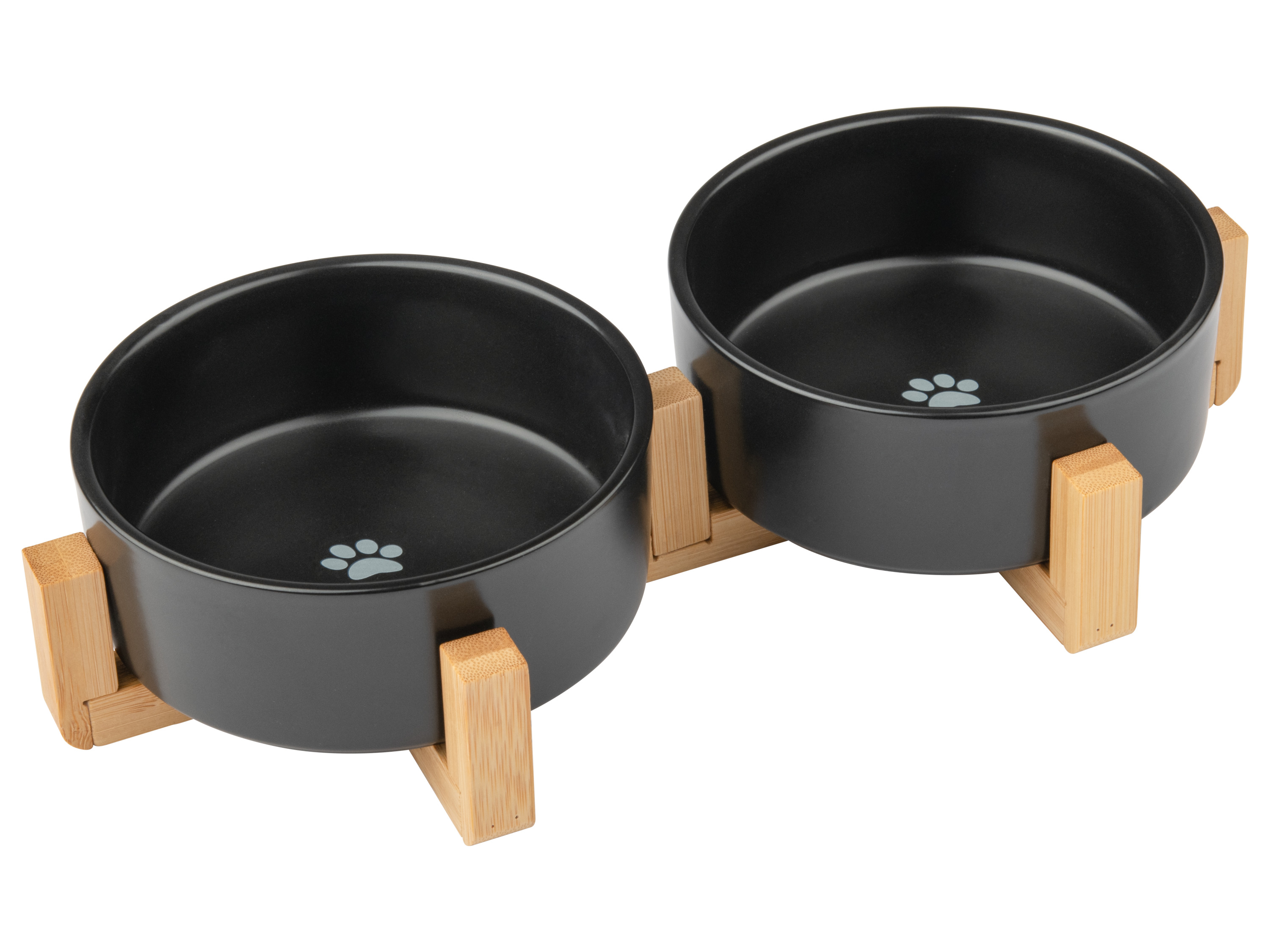 zoofari® Gamelle pour chiens et chats (Bol double/noir)