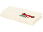 Serviette crème avec broderie d'un camion rouge transportant un sapin de Noël.