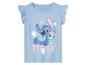 T-shirt bleu à volants avec Stitch et Angel de Disney.