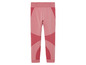 Leggings roses avec des détails en mesh pour le sport.