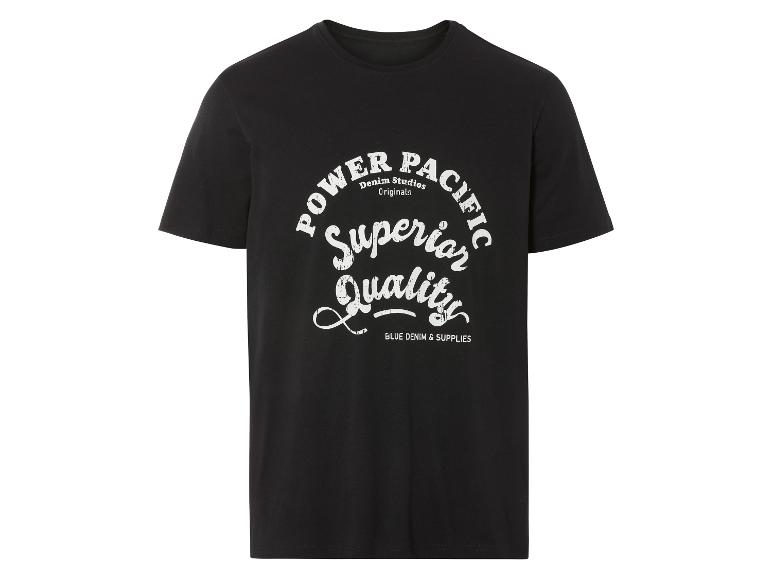 T-shirt noir avec l'impression 'Power Pacific'.