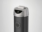 Un haut-parleur noir SilverCrest avec un dessus argenté et un port USB.