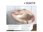 Abattant de toilettes avec des roses et un motif bois.