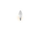 Une ampoule LED blanche en forme de bougie.