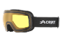 Masque de ski avec verres jaunes et sangle noire