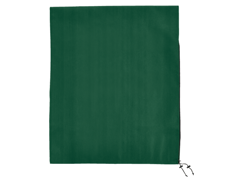 Couverture polaire vert foncé avec cordon de serrage sur le côté