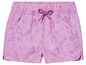 Shorts lilas à imprimé coquillages pour filles.