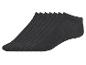 Six paires de chaussettes noires courtes.