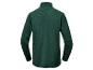 Un t-shirt à manches longues vert foncé avec un col montant.