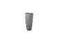 Réservoir d'eau de pluie gris avec robinet et texture côtelée.