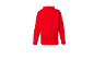 Polo rouge à manches longues pour enfant, vue de dos.