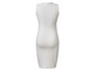 Une robe grise en tricot sans manches.