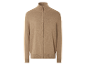 Pull-over zippé beige pour homme.