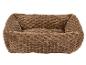 Lit marron doux pour animaux de compagnie en tissu texturé