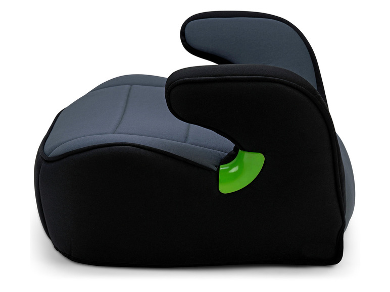 Un siège auto noir et gris pour enfants.