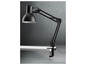 Une lampe de bureau noire avec une pince