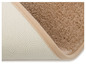 Tapis de bain beige avec dos antidérapant.