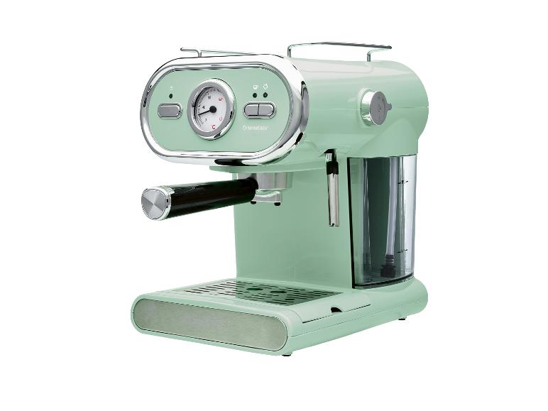 Machine à expresso SilverCrest couleur menthe.