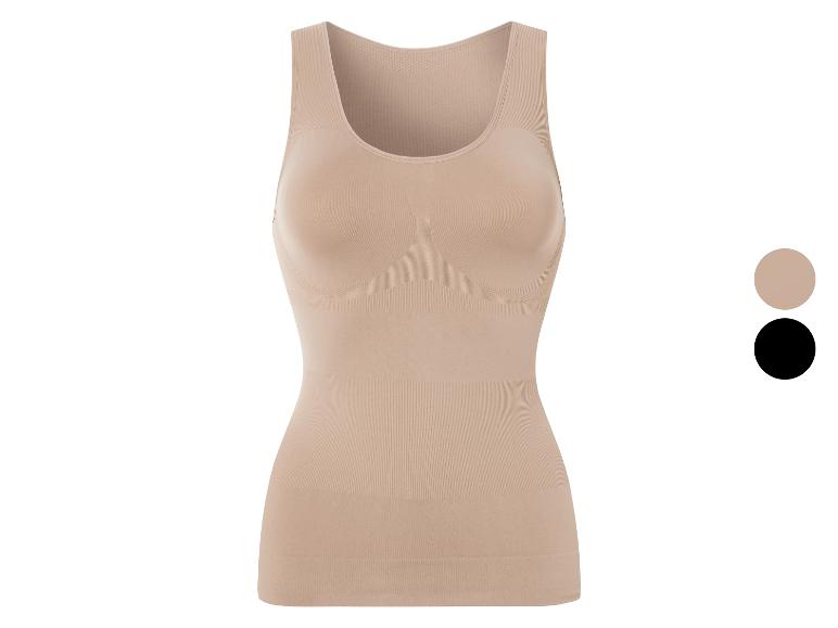 Un débardeur beige sans couture pour femme.