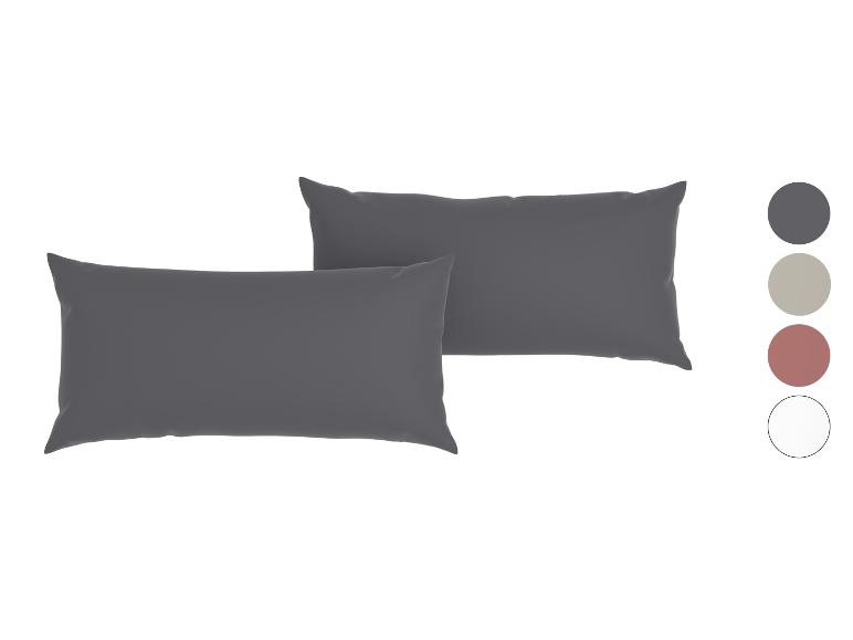 Lot de 2 taies d’oreillers en mousseline, 40 x 80 cm