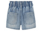 Short en jean bleu avec taille élastique