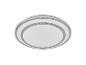 Plafonnier LED rond au design moderne argenté et blanc