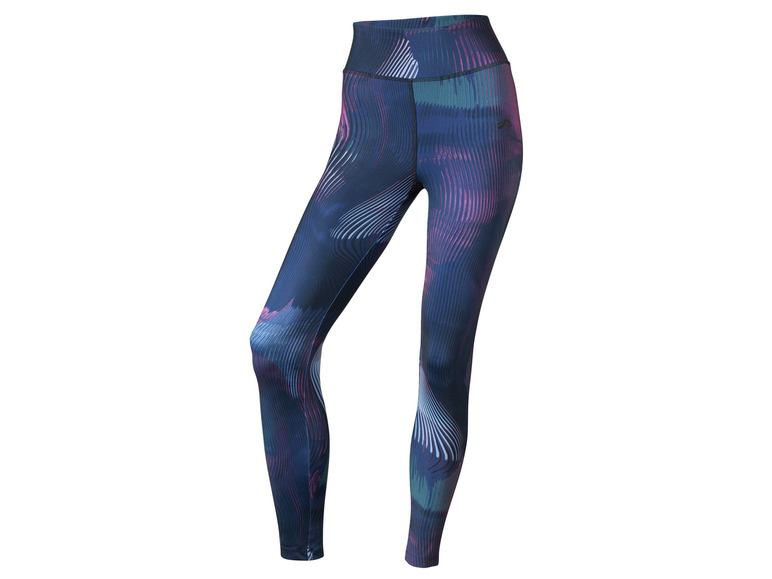 Leggings bleu foncé avec un motif abstrait.