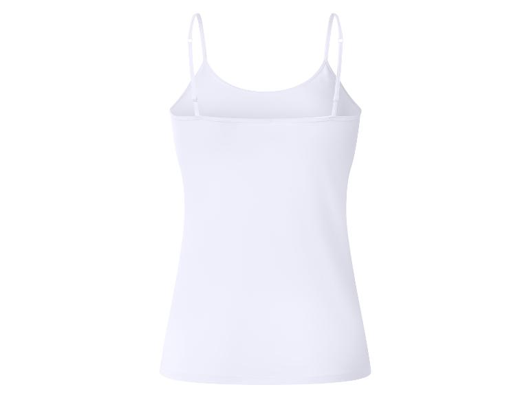 Débardeur blanc pour femme à fines bretelles, vue de dos