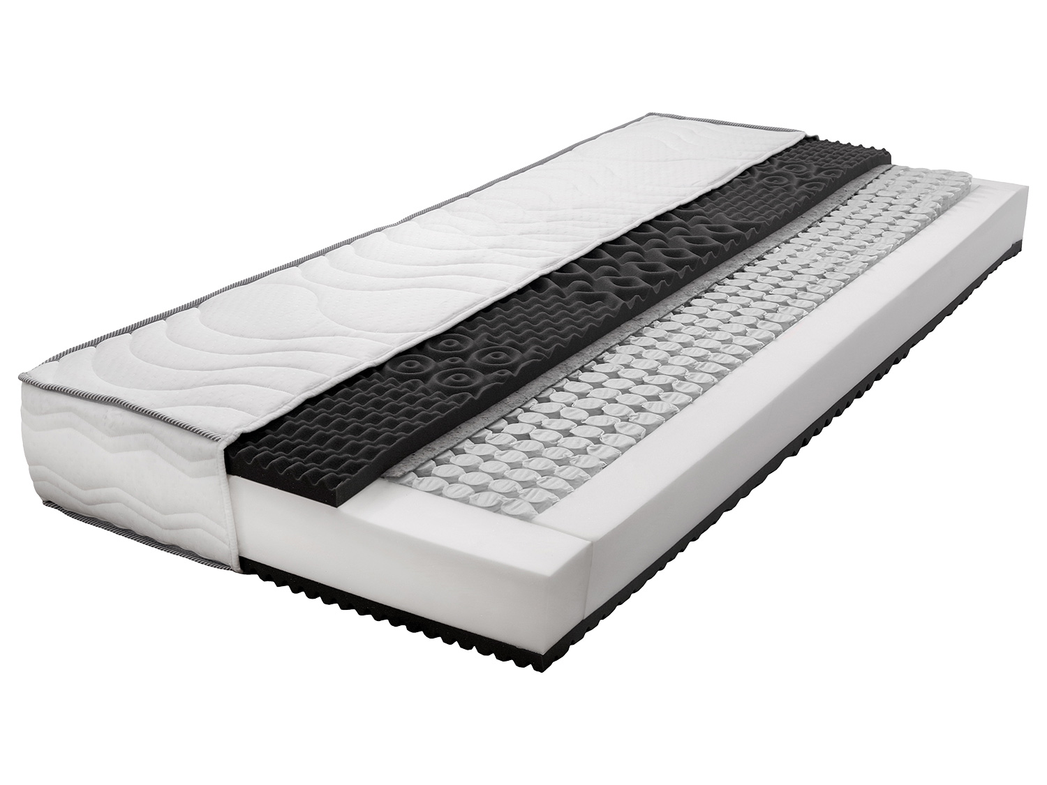 LIVARNO home Matelas à ressorts ensachés 1000-7 zones, H2, 140 x 190 cm