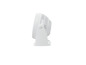 Un ventilateur de table blanc avec une grille de protection.