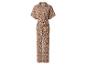 Combinaison femme marron à manches courtes avec motif