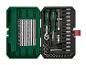 Kit d'outils PARKSIDE avec cliquet, embouts et douilles dans une boîte verte
