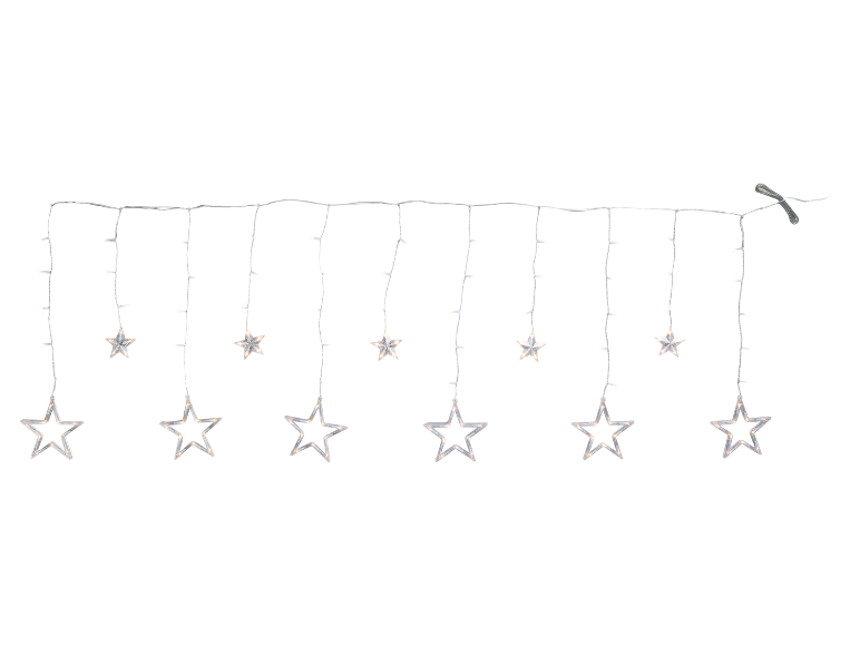 Guirlande lumineuse de Noël en forme d'étoiles pleines et creuses