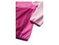 Veste polaire bicolore rose avec fermeture éclair et logo carré.