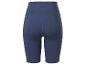 Short de cyclisme bleu foncé taille haute pour femme avec logo