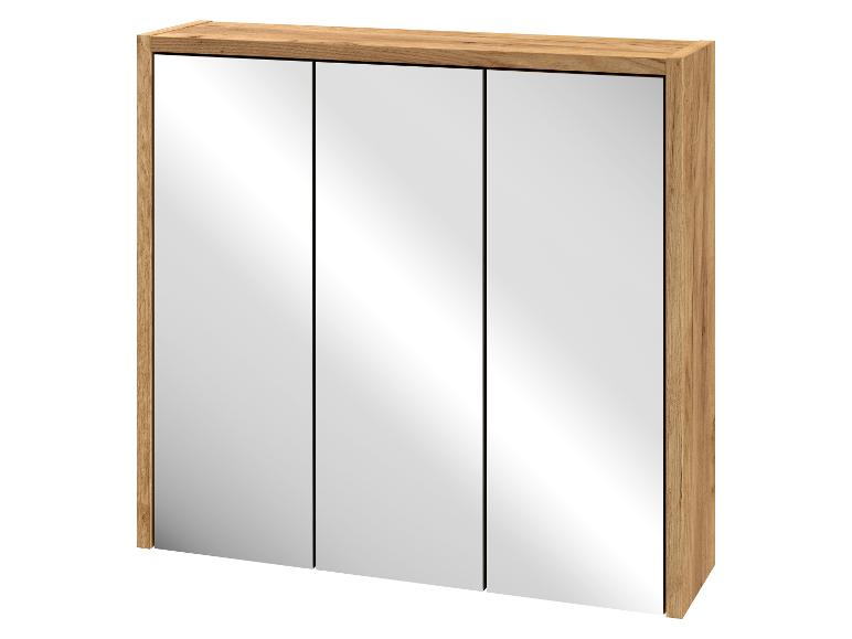 Armoire à pharmacie en bois avec trois portes miroir