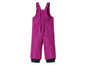 Salopette de ski violette pour enfant.