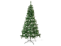 Sapin de Noël artificiel avec aiguilles vertes et support noir.