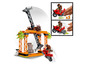 Ensemble LEGO Technic avec une construction avec des requins et une moto.