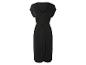 Robe midi noire avec ceinture.