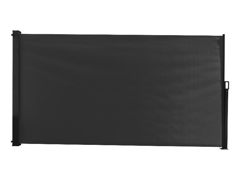 Store latéral rétractable noir pour l'intimité et la protection contre le vent