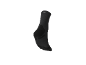 Chaussette de sport noire avec logo blanc sur le revers.