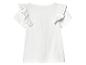T-shirt blanc à volants pour fille.