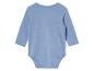 Un body bébé bleu clair à manches longues.
