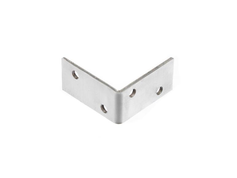 Équerre de fixation métallique en forme de L avec trous de vis