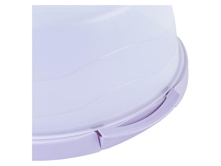 Boîte en plastique violette avec couvercle