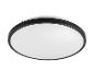 Plafonnier LED rond avec cadre noir et diffuseur blanc