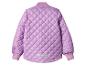 Veste matelassée violet clair pour enfants avec col et poignets élastiques.