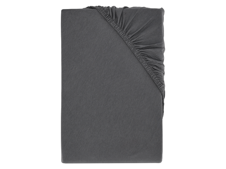 Un drap-housse gris en jersey