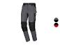 Pantalon de travail gris et noir avec poches et genoux renforcés.